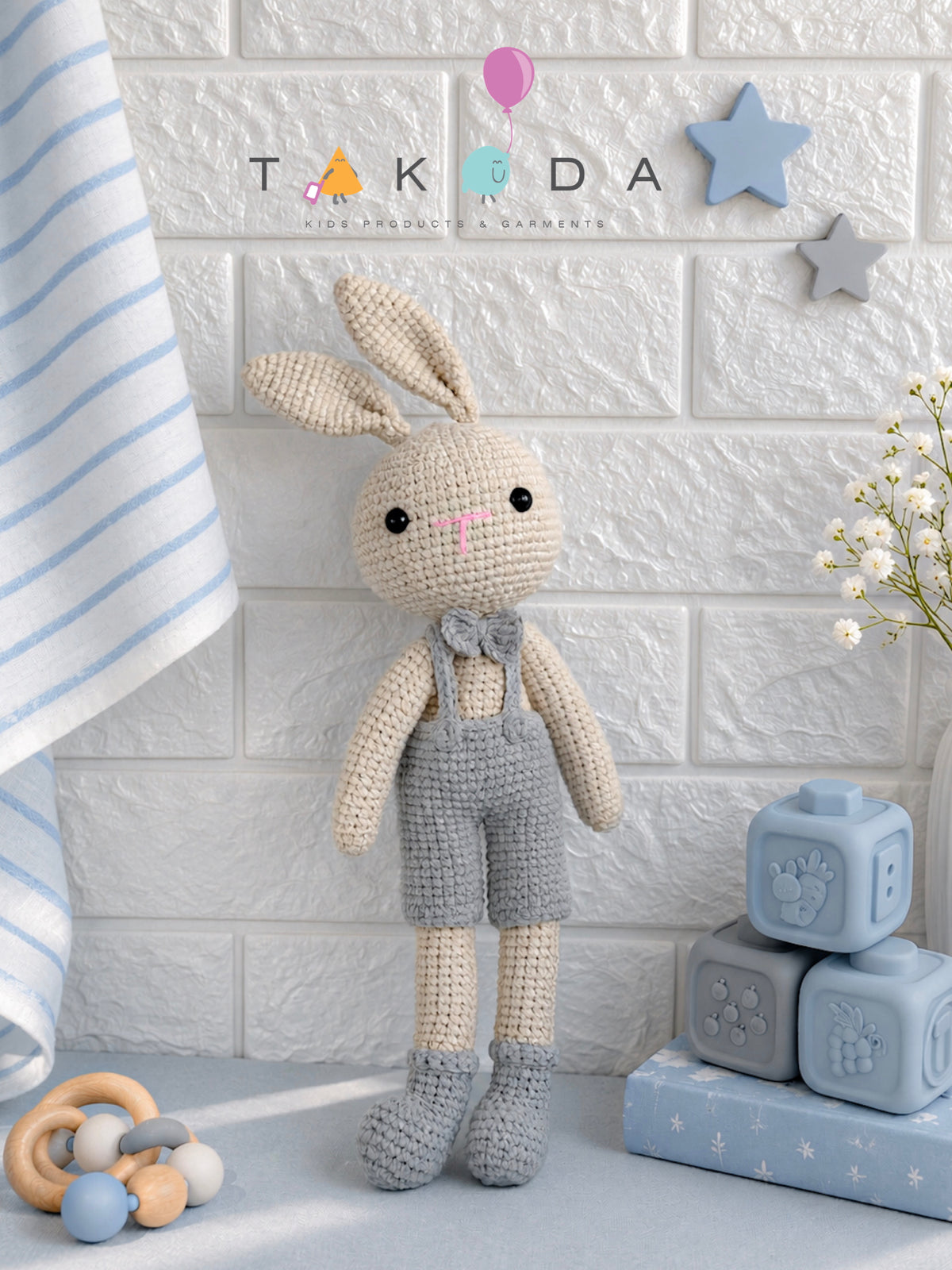 Handmade Gray Bunny Toy