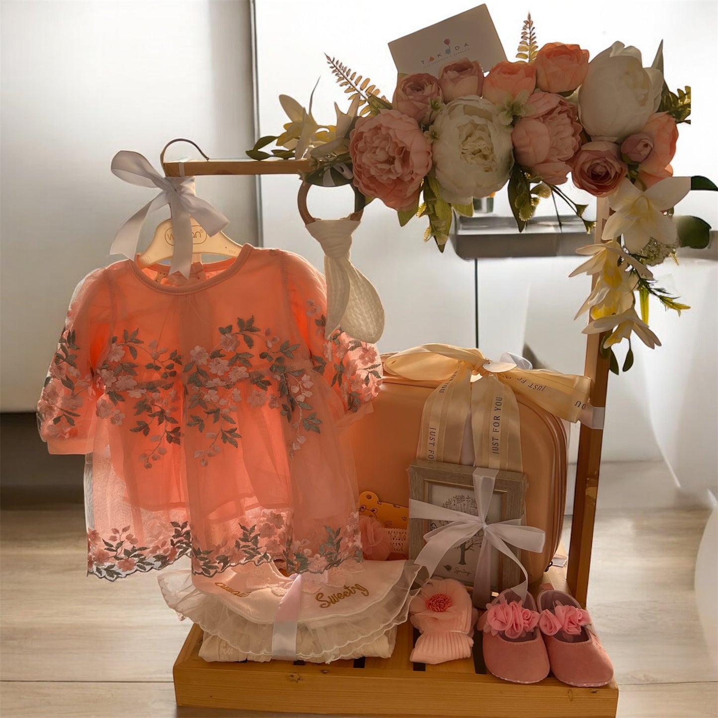 Peach color Bag - Baby Girl Gift Set – Everything for Your Little One’s First Moments