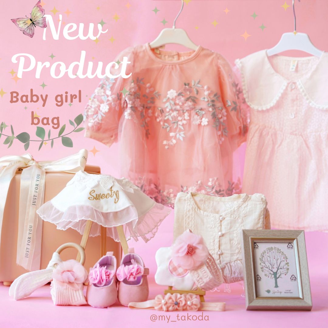 Peach color Bag - Baby Girl Gift Set – Everything for Your Little One’s First Moments