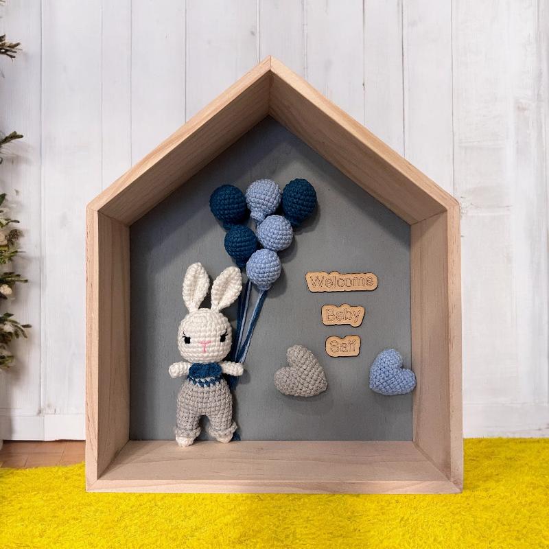 Customized Wooden Frame with Handmade Toys