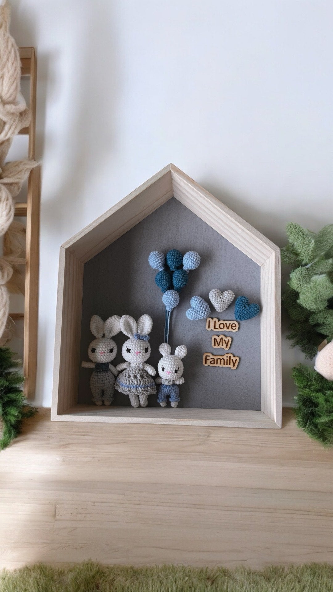 Customized Wooden Frame with Handmade Toys