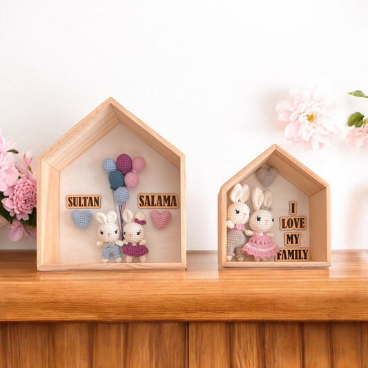 Customized Wooden Frame with Handmade Toys