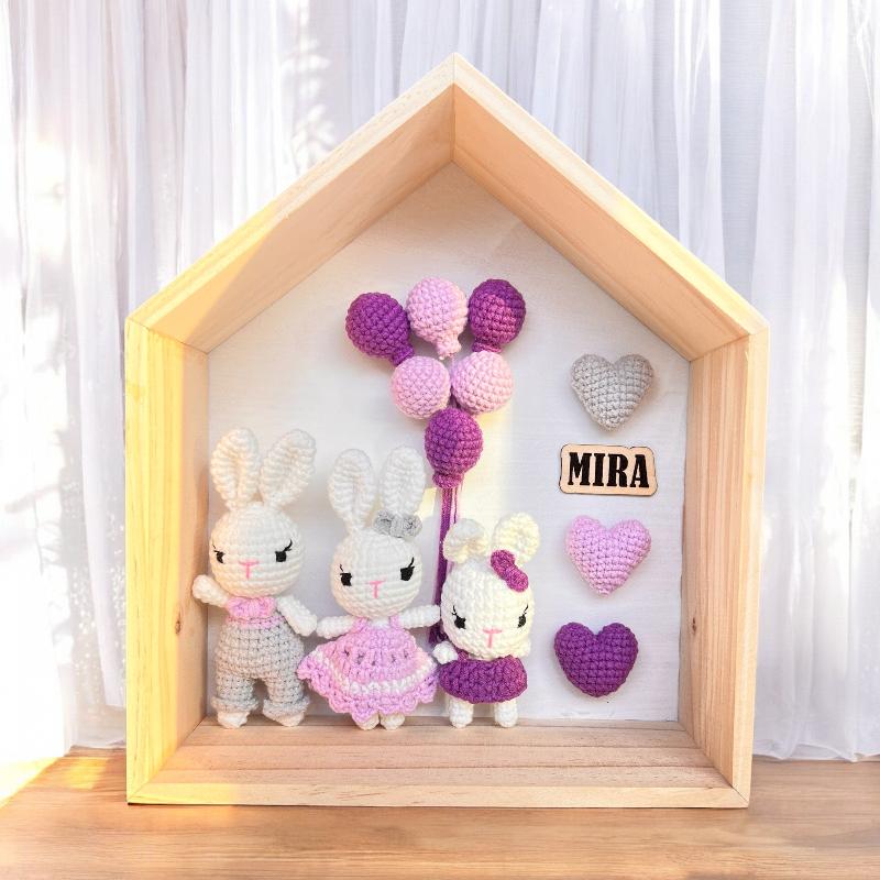 Customized Wooden Frame with Handmade Toys