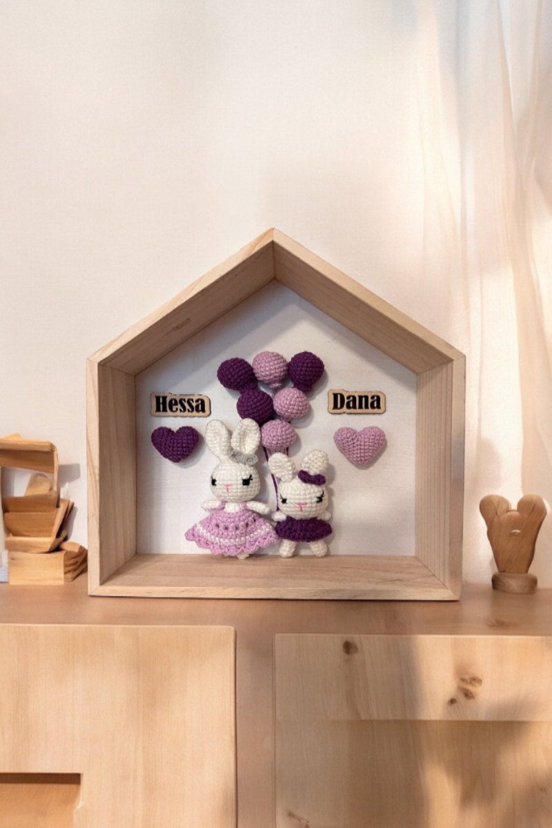 Customized Wooden Frame with Handmade Toys